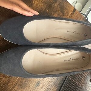 Jacques Levine 1936 Brushed Leather Wedge Heels